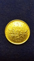 1970 Francia ezüst 5 Frankos