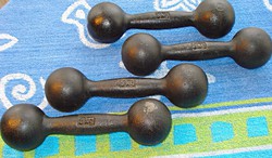 Pair of retro cast iron dumbbells (3 kg / pc.)