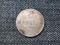 Ausztria Ferenc József .438 ezüst 6 Krajcár 1849 A / id 16197/