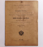 Miniszteri rendelet 1859-ből