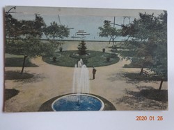Régi képeslap: Keszthely, Balatoni park, Mérei Ignác kiadása (1920 körül)