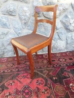 Antique empire leather upholstered desk chair refurbished
