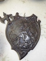 Antique cast iron shield rarity iron image
