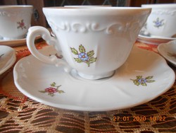 Zsolnay barokk, teás csészék és kistányérok 6 db