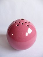 Rózsaszín Zsolnay gömb váza