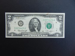 USA 2 dollár 1976 zöld pecsét !     