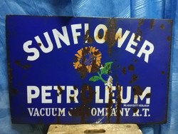 Sunflower Petroleum Kétoldalas Zománctábla