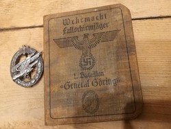 Német II. vh ejtőernyős zsoldkönyv + kitüntetés 