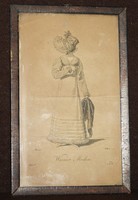 Wiener Mode 1818-as női divat grafika.