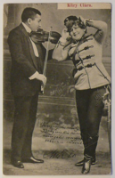 Képeslap 1904-ből (p.b.): Küry Klára énekesnő; B. A. (Bp.) kiadása