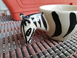 zebrás kávés csésze