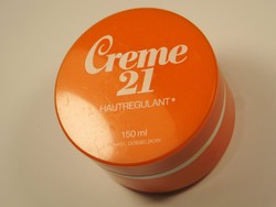 Retro Creme 21 márkájú német krém műanyag doboz - Henkel Düsseldorf - 1980-as évekből
