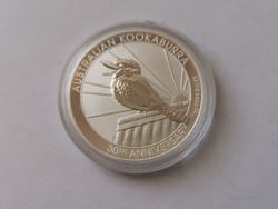 2020 Ausztrál jubileumi kookaburra ezüst érme 31,1 gramm 0,999 gyönyörű