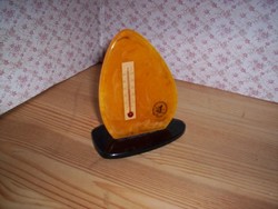 Retro asztali hőmérő, logóval