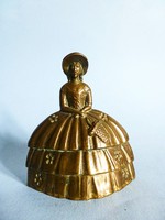 Antik jelzett,viktoriánus kori lányt,ladyt formáló asztali csengő,cselédhívó