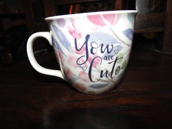 Large cocoa mug with the inscription - you are cute