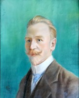Bajuszos férfi portréja, jelzett CG 1919 !!