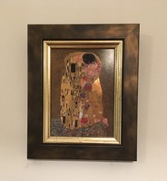 Gustav Klimt - A csók / porcelán kép