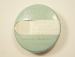 Retro Édeske édesítőszer tabletta műanyag doboz - Politur Vegyitermék KTSZ gyártó - 1980-as évekből