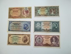 1945-1946 ig 10000 Pengő - 1 Milliárd Pengőig Inflációs sor 