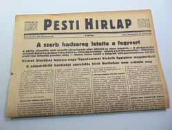 Szerb hadsereg letette a fegyvert  - Pesti Hírlap 1941 ápr.18.