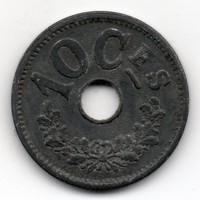 Luxemburg 10 centimes, 1915, ritka cink