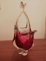 Gyönyörű retro cseh üveg váza-Candy30 részére