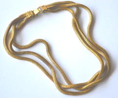 Gold-plated twisted pattern necklace