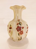 Új, Zsolnay bordó-rózsaszín virágos váza. Hibátlan!  (No. 12)
