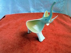 Hollóházi porcelán art deco elefánt figura