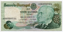 Portugália 20 portugál Escudo, 1978
