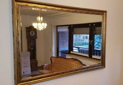 Antik barok csiszolt gyönyörű  óriás tükör 166x107 cm