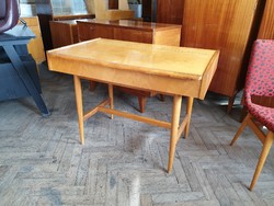 Retro régi mid century tárolós íróasztal asztal