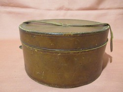 Old sewing box covered with leather