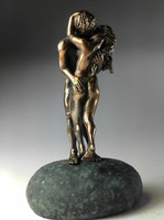 Csók  bronz szobor miniatúra
