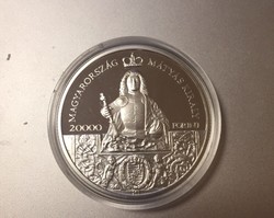 Mátyás emlékév 20000Forint ezüst