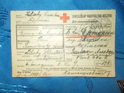 I világháborús magyar hadifogoly levelezőlap 1918 oroszország