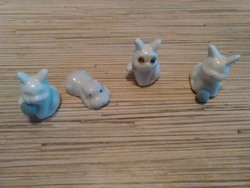 Mini porcelán állatfigurák
