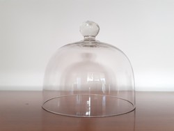 Régi üveg ételbúra vintage üvegbura sajtbúra