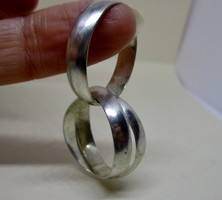 Különleges 3db-os  ezüst karika gyűrű egymásba forrasztva