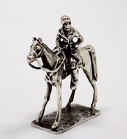 Ezüst lovas miniatűr (ZAL-BI39054)