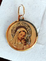 Szűz Mária arany medál (14k) 