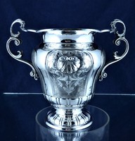PAZAR, ANTIK, EZÜST JEGESVÖDÖR, PEZSGŐTARTÓ, OLASZ CA 1930!!! PAZAR, ANTIK, EZÜST JEGESVÖDÖR, PEZSGŐTARTÓ, OLASZ CA 1930!!!