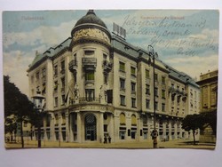 Régi képeslap: Debreczen (Debrecen), Kereskedelmi és iparbank, 1916