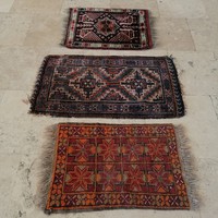 Kézi csomózású  Afgán baluch nomád szőnyeg 3 Db