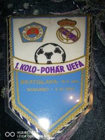 Slovan Bratislava - Real Madrid meccs zászló (UEFA Kupa)
