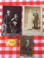3 darab régi kép fotó - keményhátú fotó - Szombathely - Szabadka