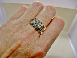 Szépséges régi markazit köves ezüstgyűrű
