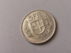 1939 svájci ezüst 5 frank 15 gramm 0,835 