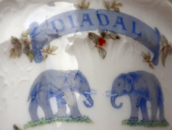 Antik Diadal feliratos elefánt kávécserje mintás sérült porcelánok kreatív célokra